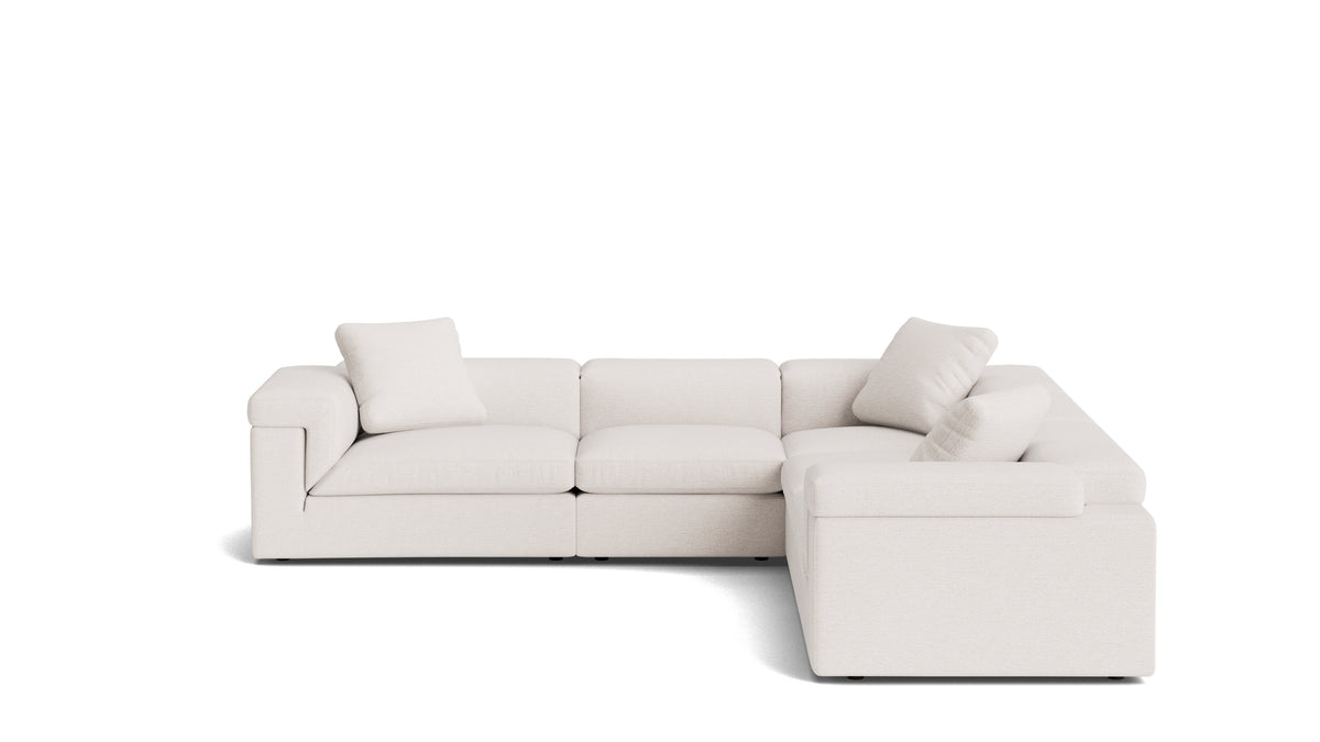 Saddle 5-Piece Modular Sectional Closed, Nomad Snow_image
