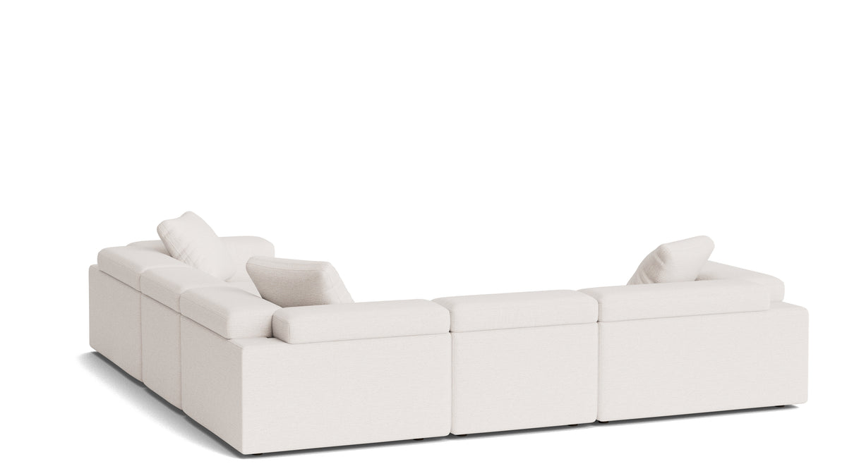 Saddle 5-Piece Modular Sectional Closed, Nomad Snow