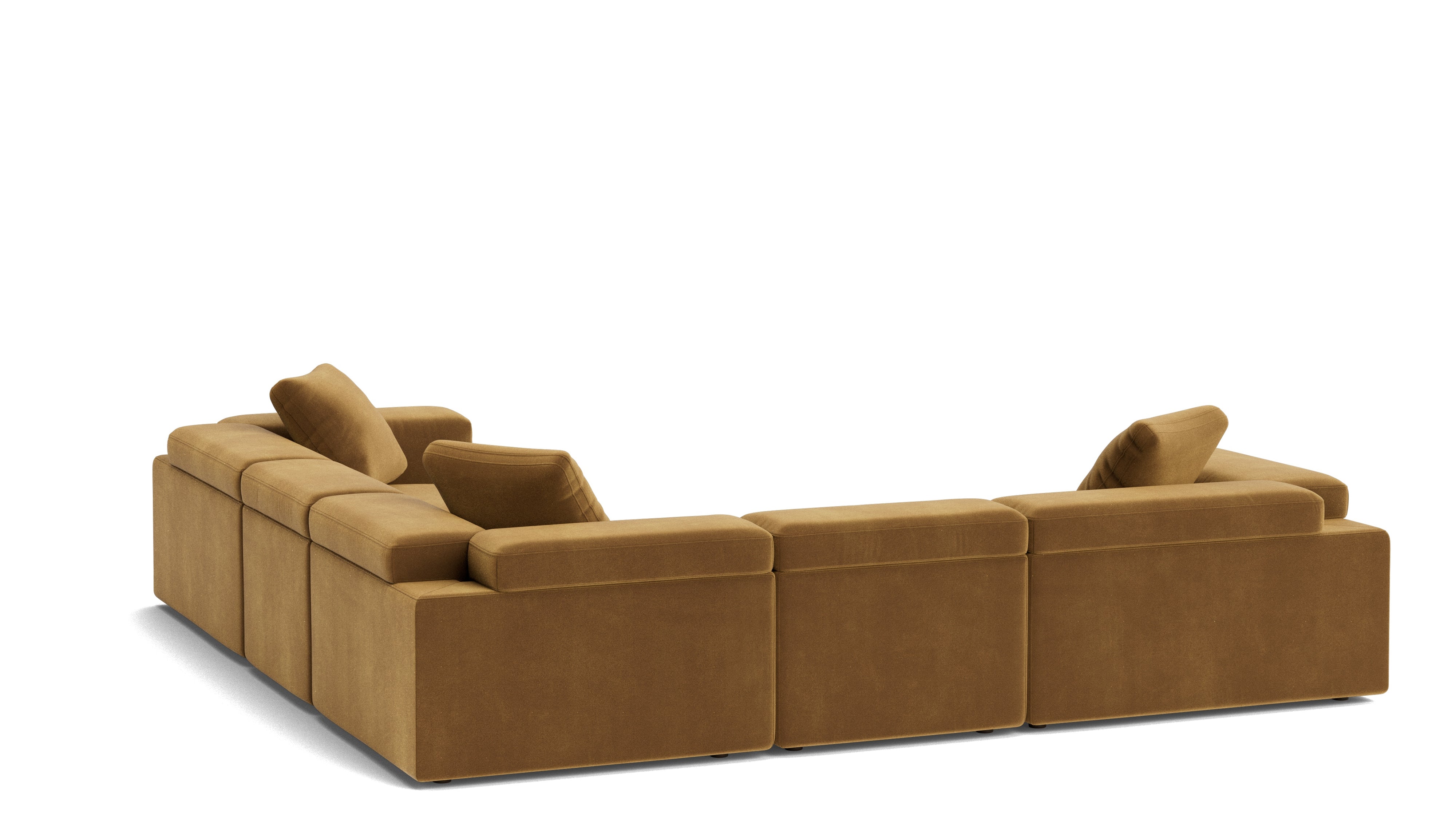 Saddle 5-Piece Modular Sectional Closed, Gold
