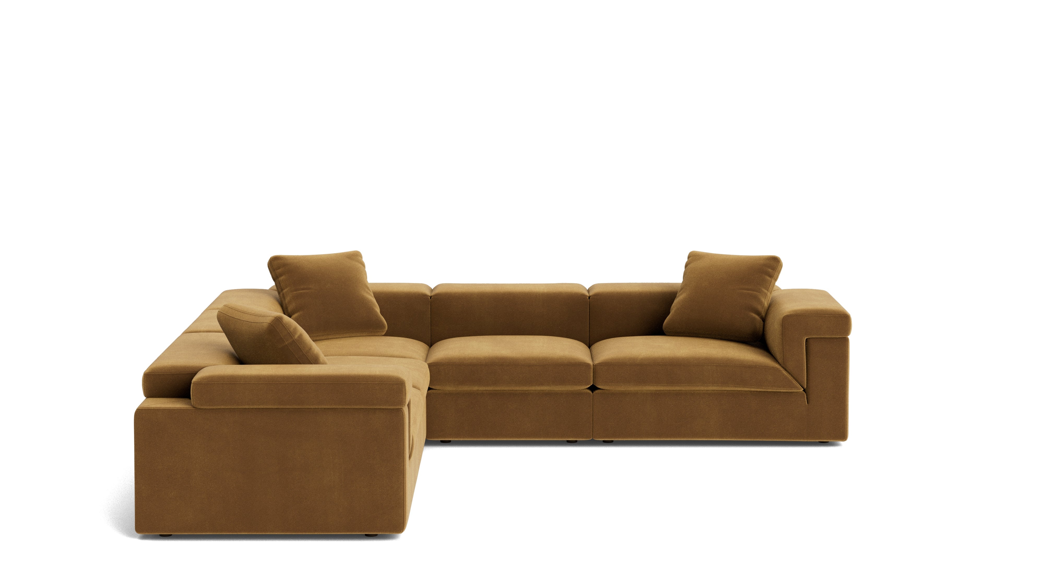Saddle 5-Piece Modular Sectional Closed, Gold