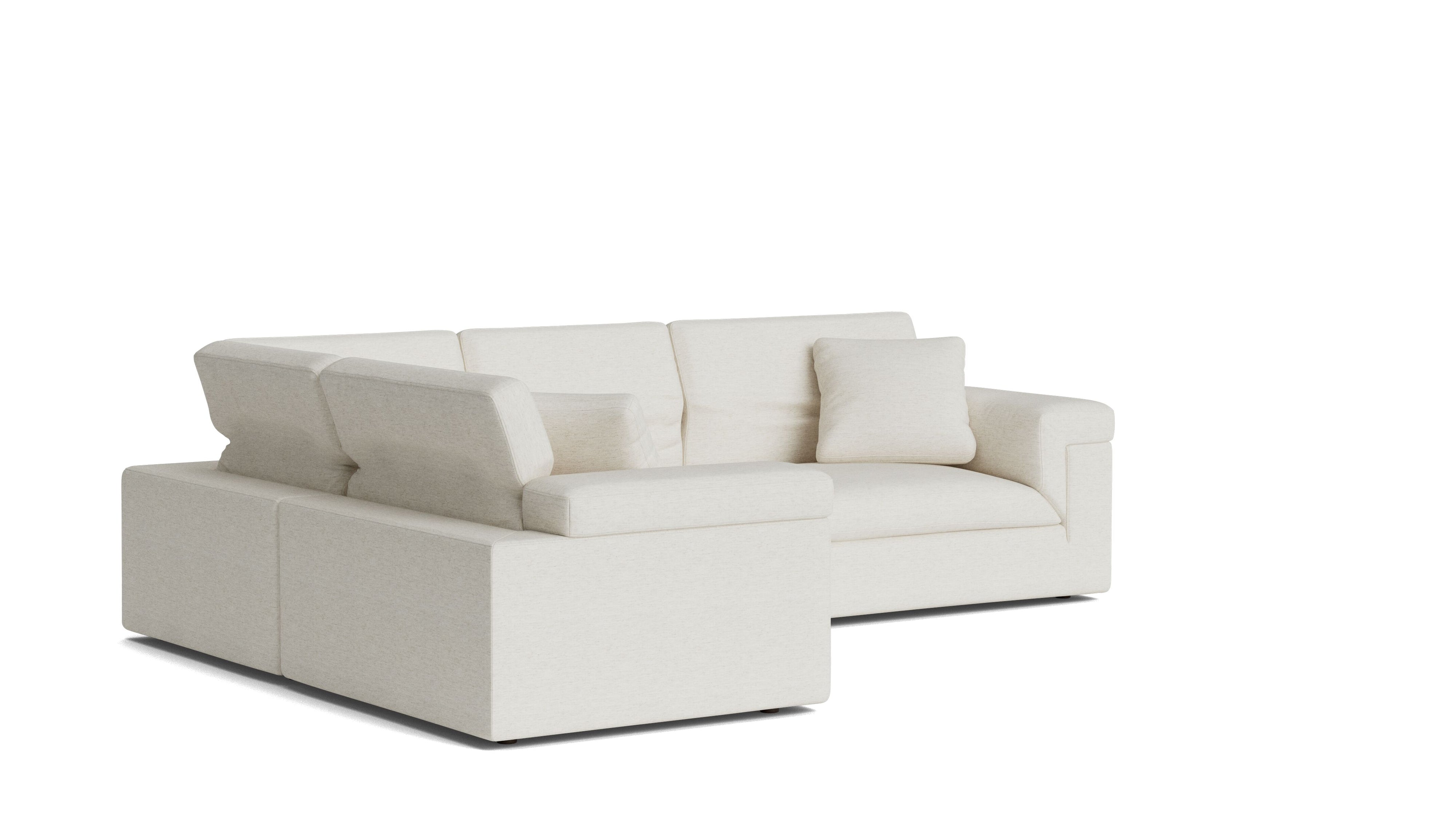 Saddle 4-Piece Modular Sectional Closed, Nomad Snow