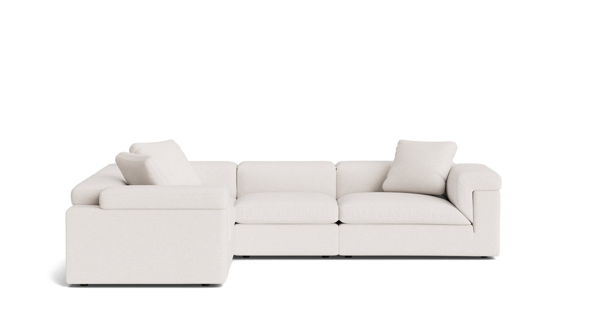 Saddle 4-Piece Modular Sectional Closed, Nomad Snow_image