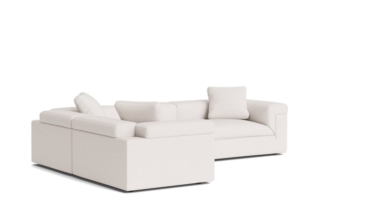Saddle 4-Piece Modular Sectional Closed, Nomad Snow