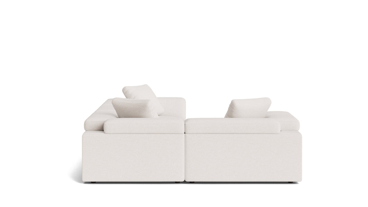 Saddle 4-Piece Modular Sectional Closed, Nomad Snow