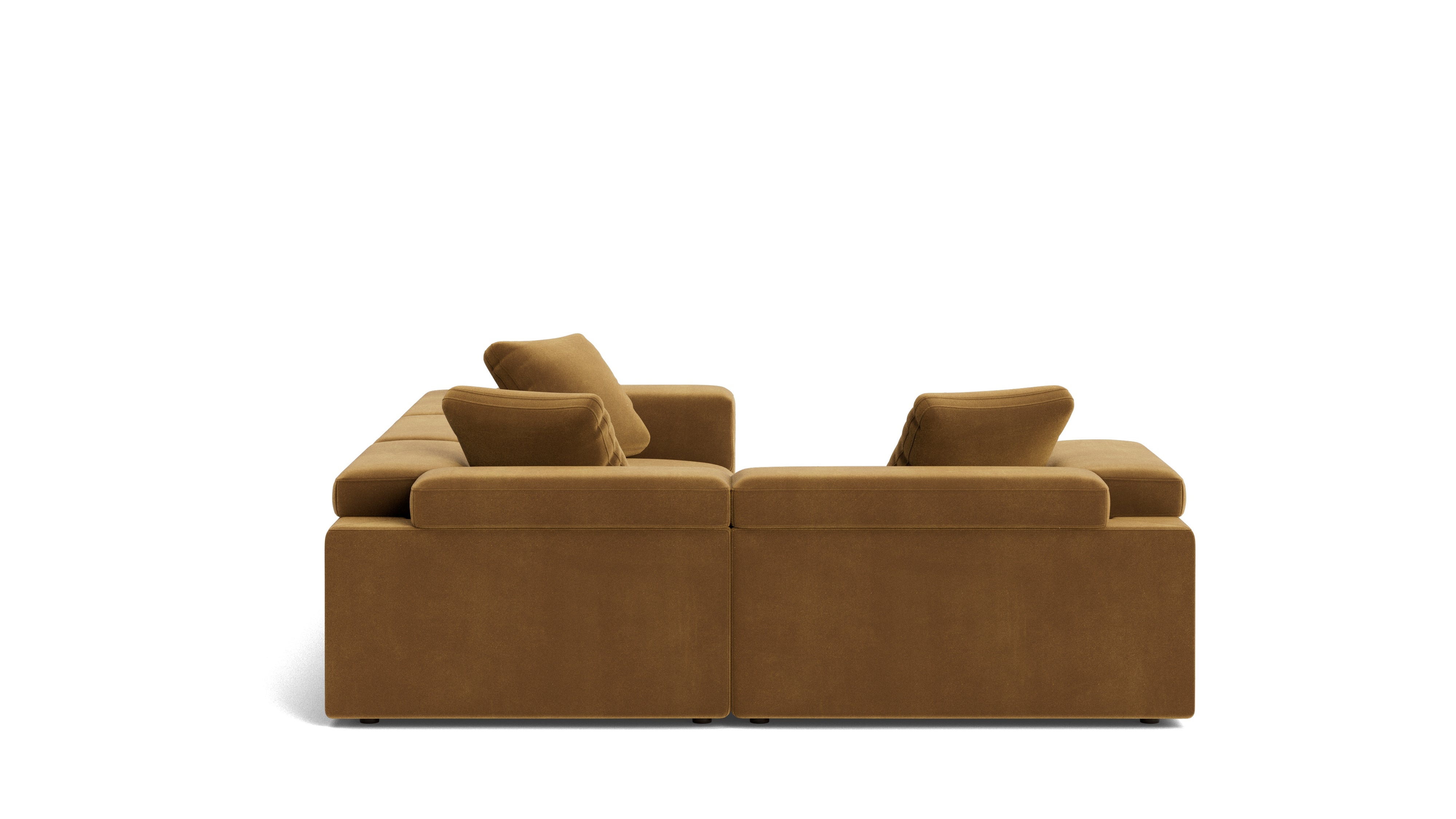 Saddle 4-Piece Modular Sectional Closed, Gold