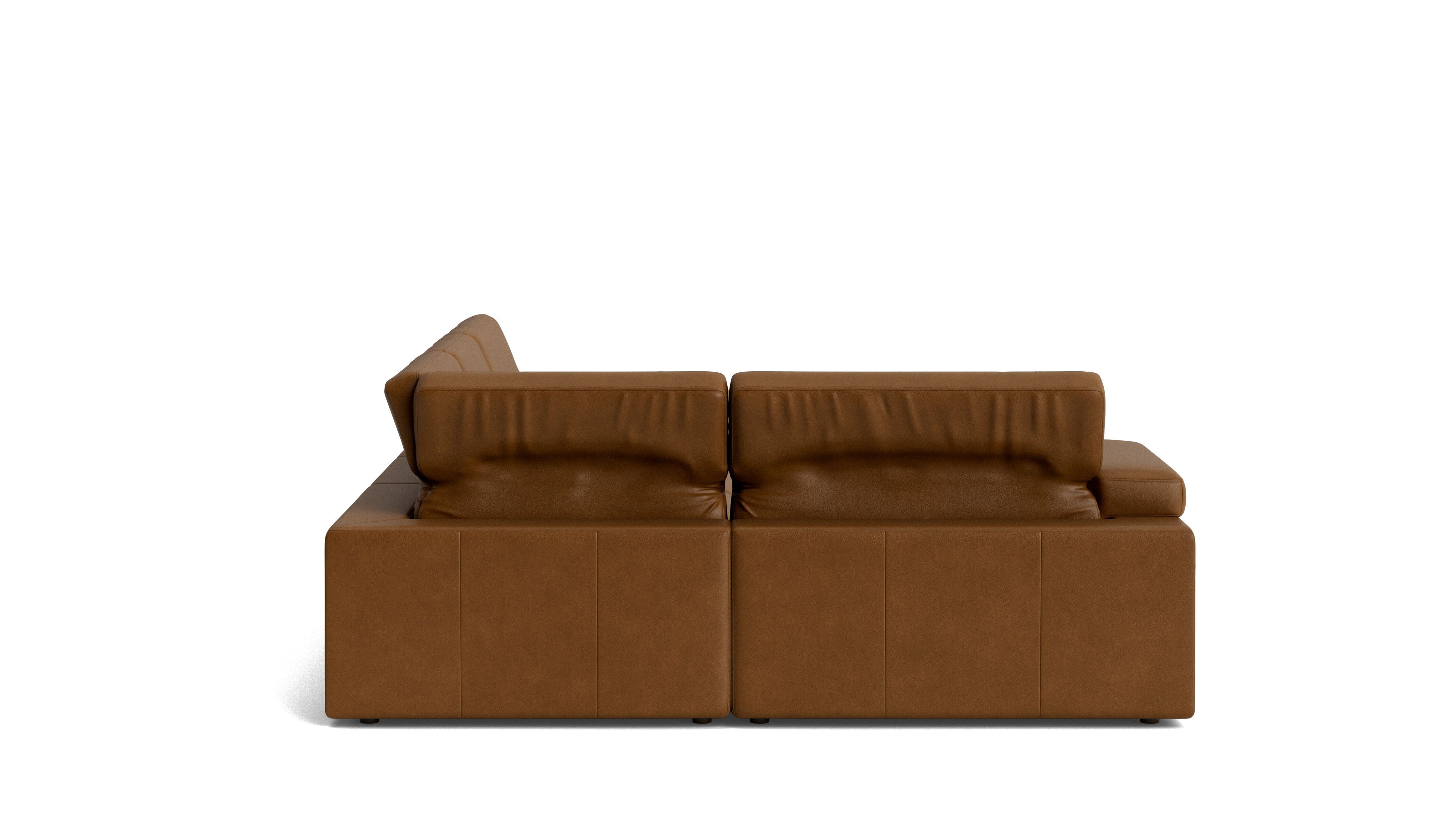 Saddle 4-Piece Modular Sectional Closed, Bourbon
