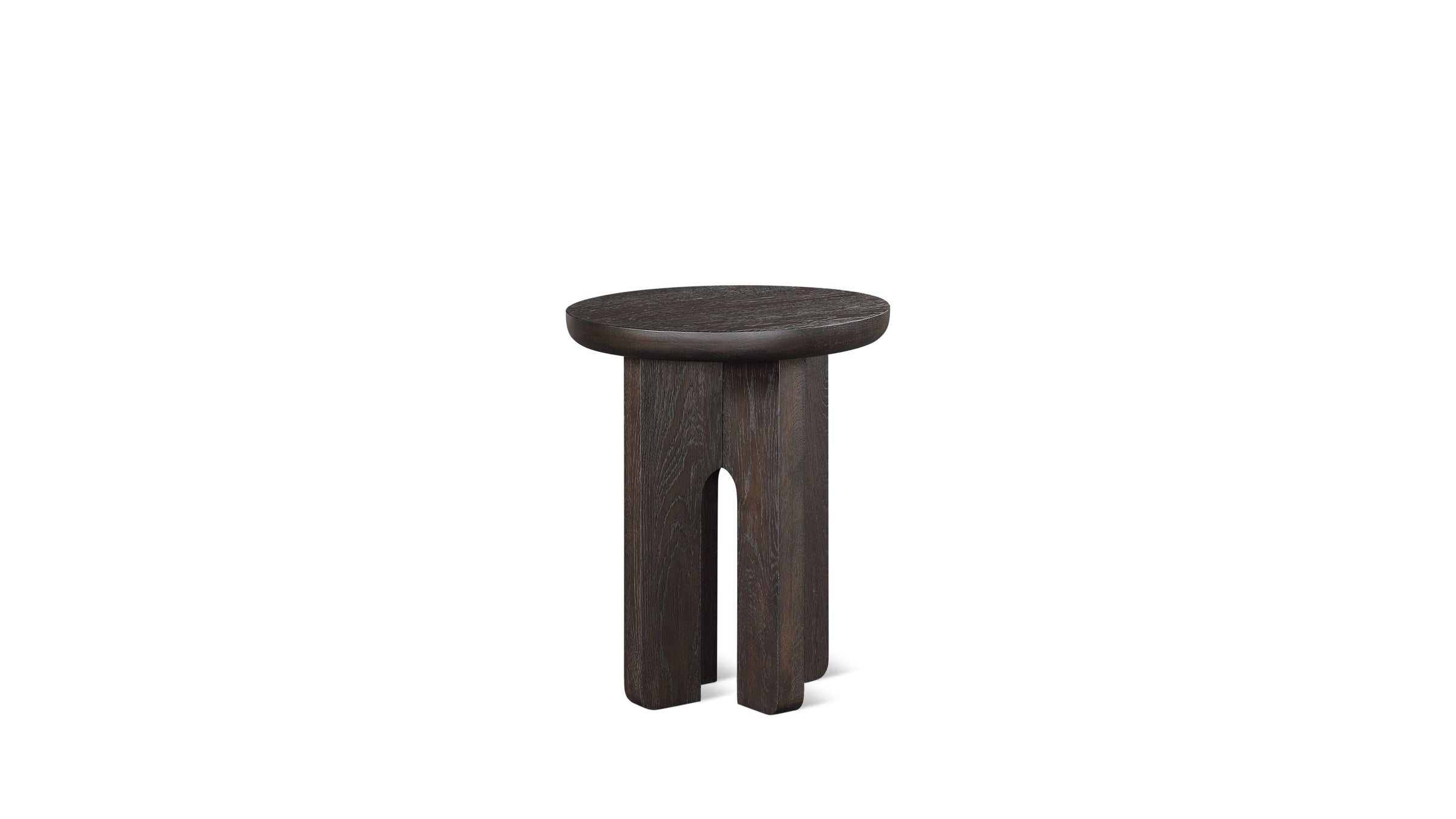 Clover Side Table, Dark Brown Oak